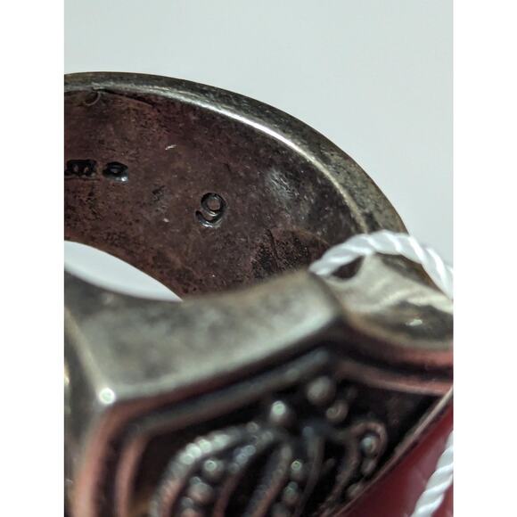 Stigma Mens Size 9 Shield Crown Ring Gothic Silver-tone by Kim Min Sun - Picture 7 of 10